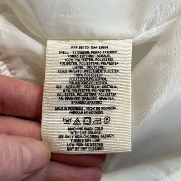 Anthropologie Hei Hei White Zip Front Bomber Jacket Size Medium - Picture 5 of 11